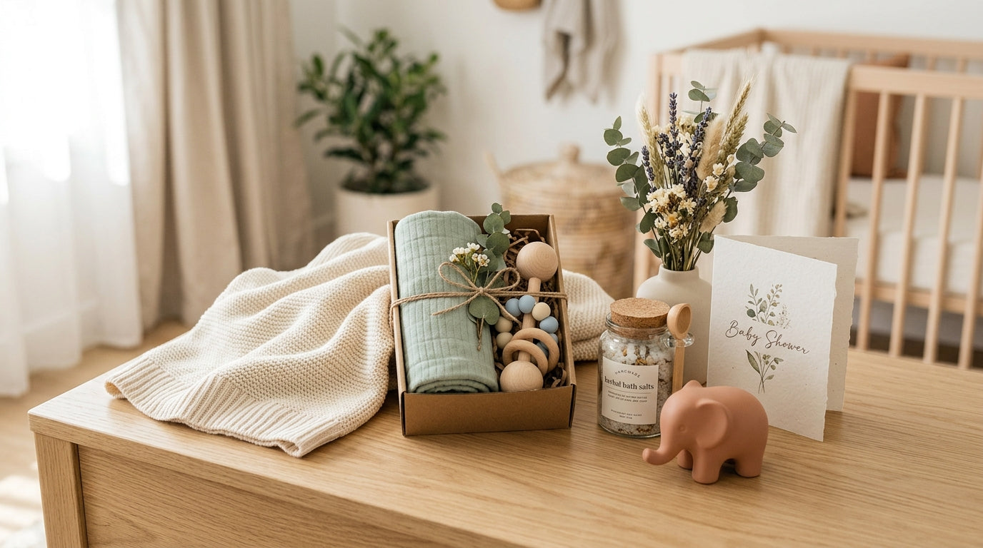 A pregnant mother laughing at a casual backyard baby shower with friends.
