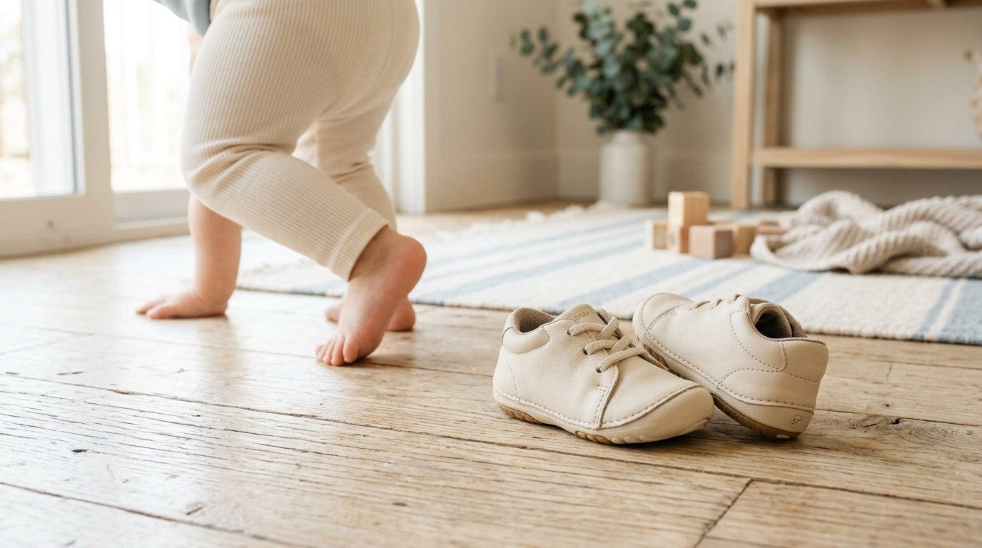 Twin girls wearing flexible toddler walking shoes in the park