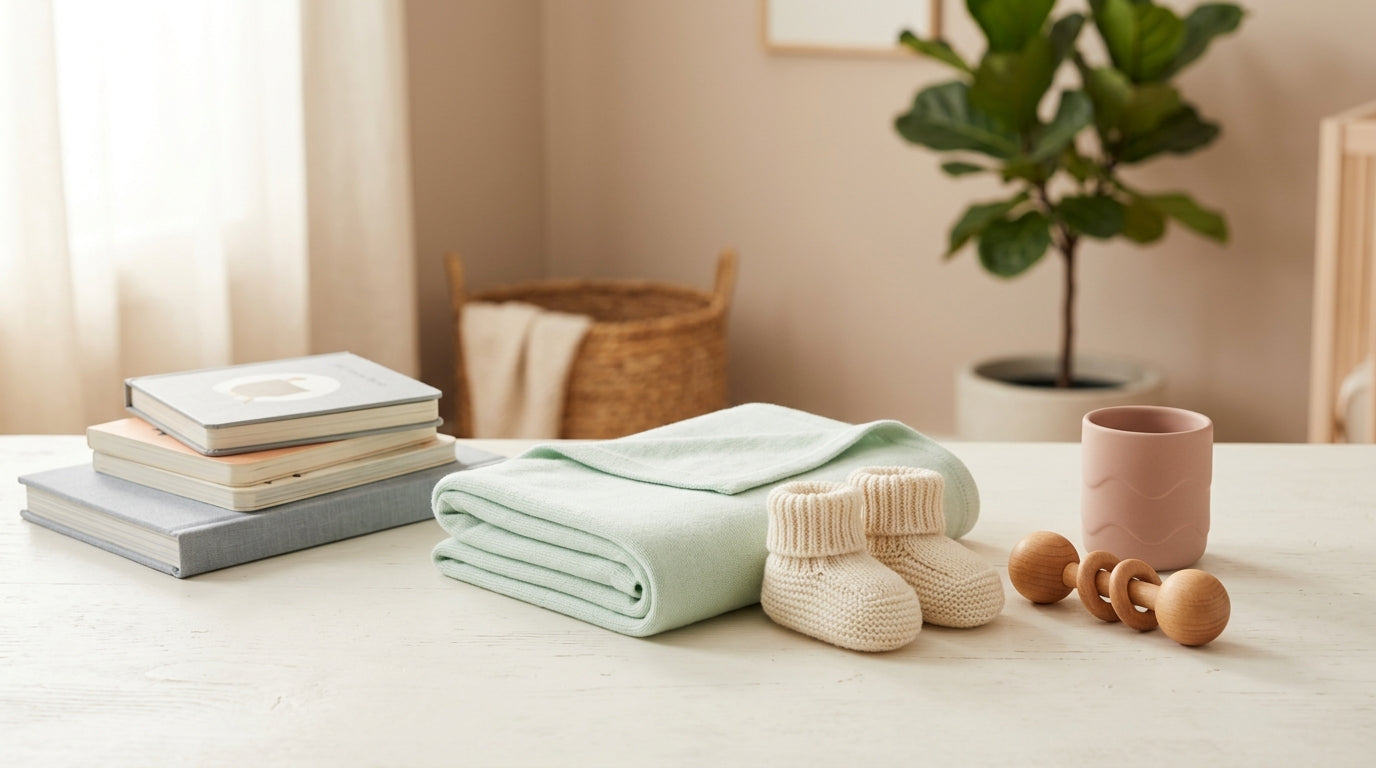 Twin toddlers reaching for a mobile phone on a messy living room table