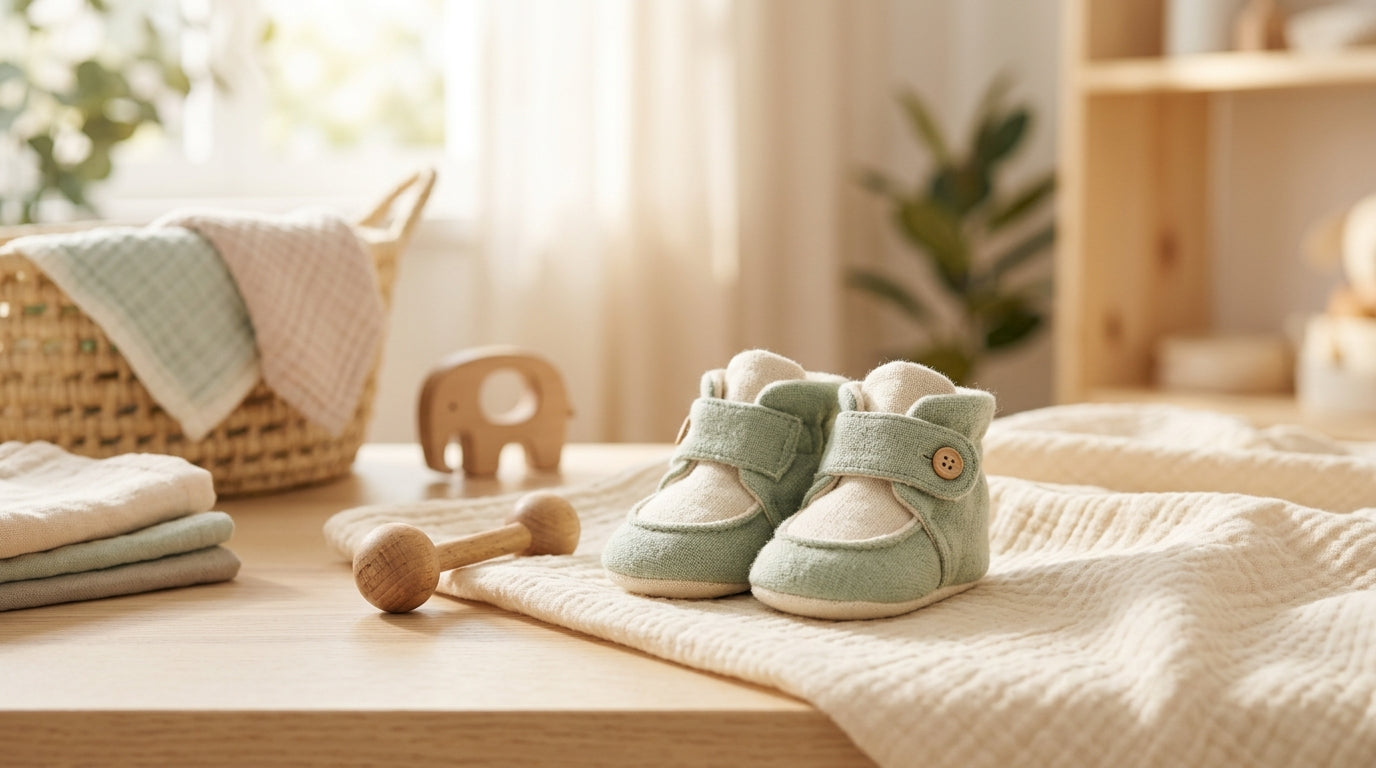Exhausted dad staring at a smartphone screen in a messy living room.