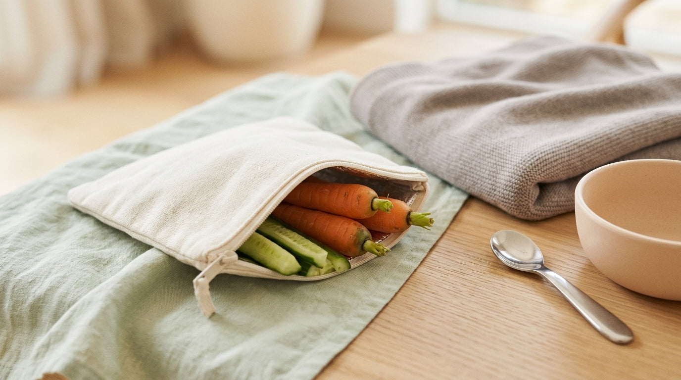 An exhausted dad staring into a massive brightly lit American refrigerator at 3am