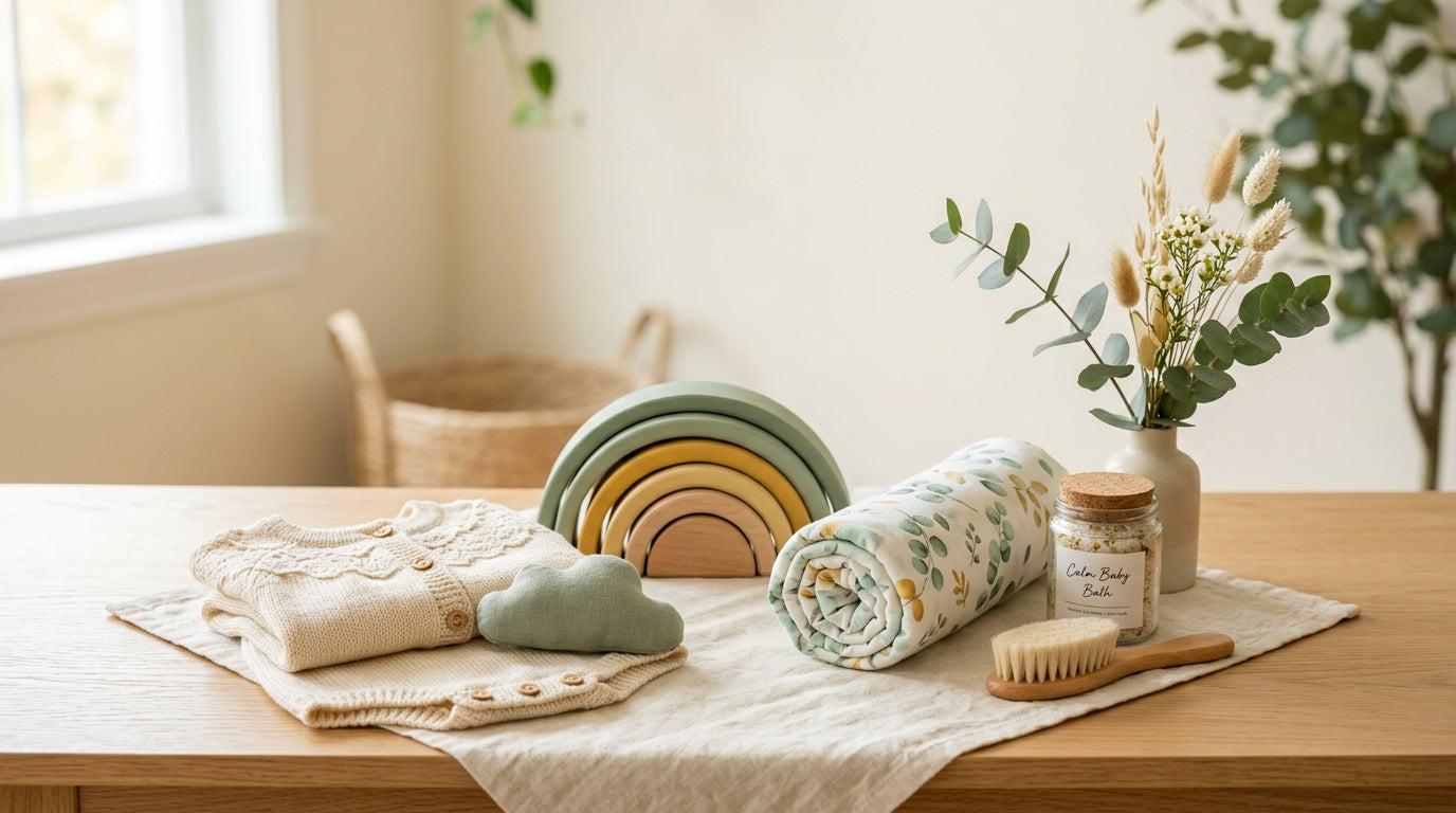 Dad looking confused in a party supply store aisle holding a pink tutu