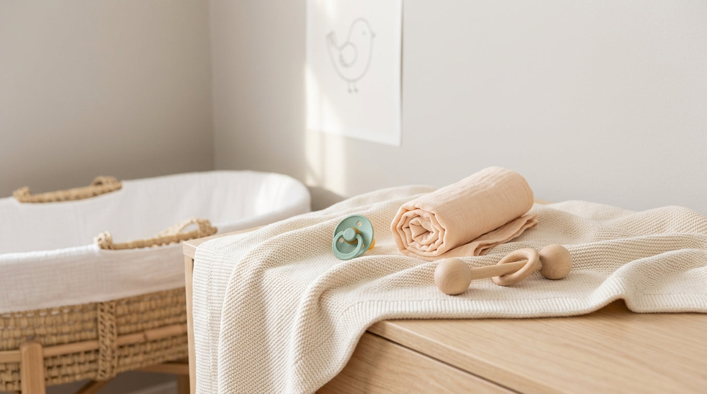 A tiny baby hummingbird resting safely on a green leaf outdoors