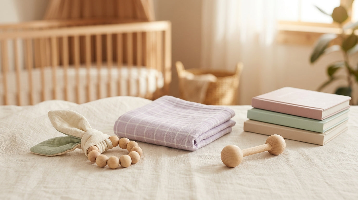 Tired dad staring at his phone while a baby sleeps in a crib