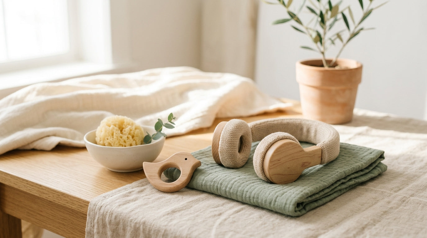 Former pediatric nurse explains safe decibel levels for infants and reviews wooden toys