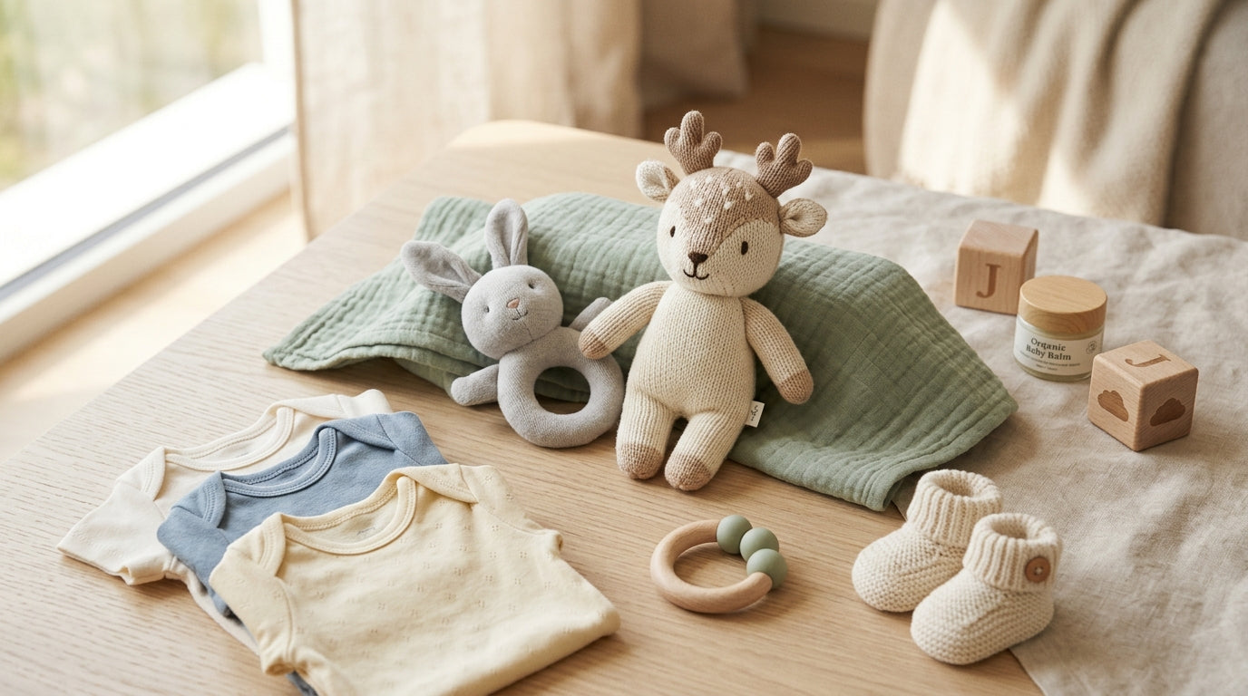 Jess looking shocked at her phone while her toddlers play with blocks