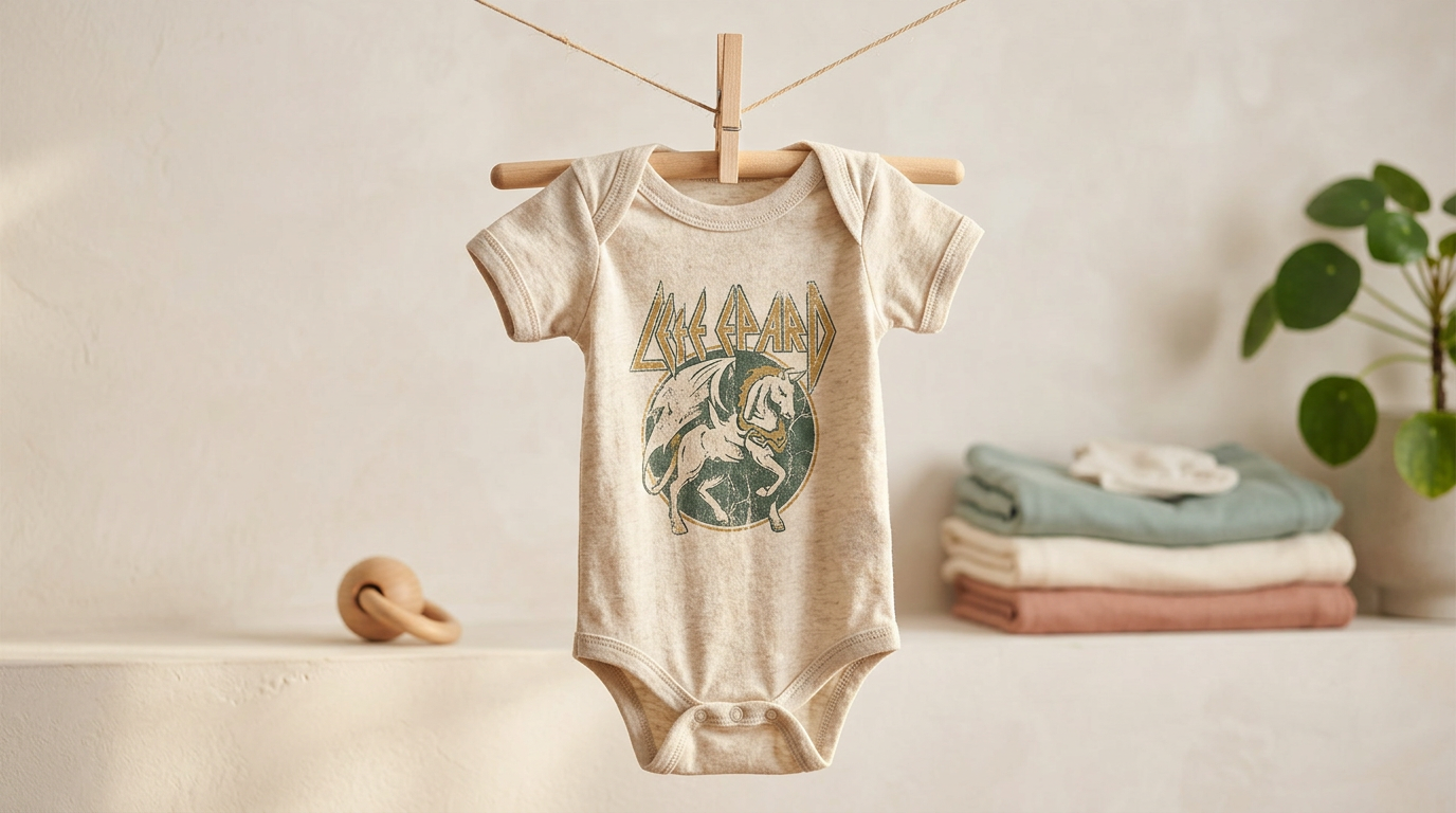 Toddler in a soft organic cotton vintage-wash t-shirt playing on a rug