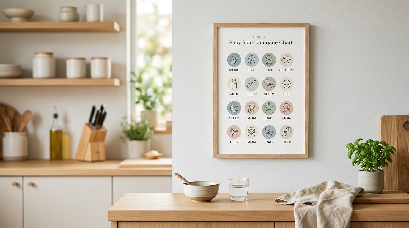 Messy kitchen fridge with a piece of paper taped to the door