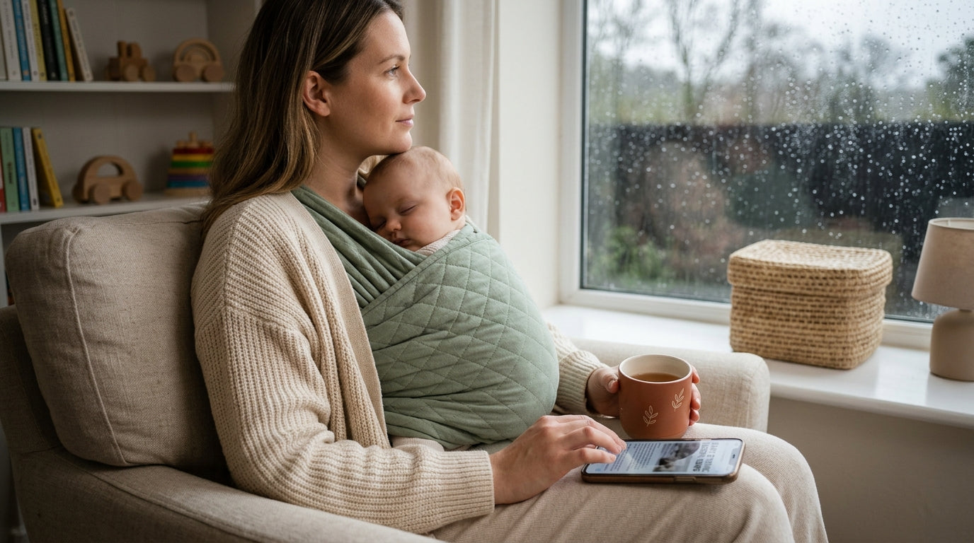 My toddler hiding from thunder under a Kianao organic blanket.
