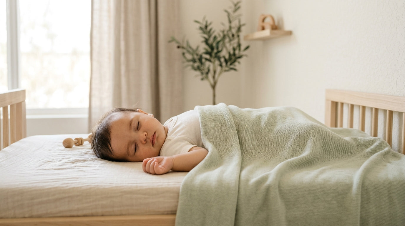 Exhausted dad buried under multiple blankets looking for the best cooling blanket option.
