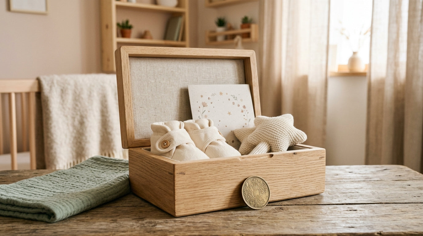 A pregnant woman looking confused at a calendar on her phone while holding a coffee cup.