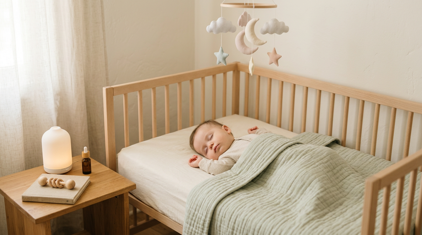 Jess holding a silicone baby teether and looking exhausted in a messy living room
