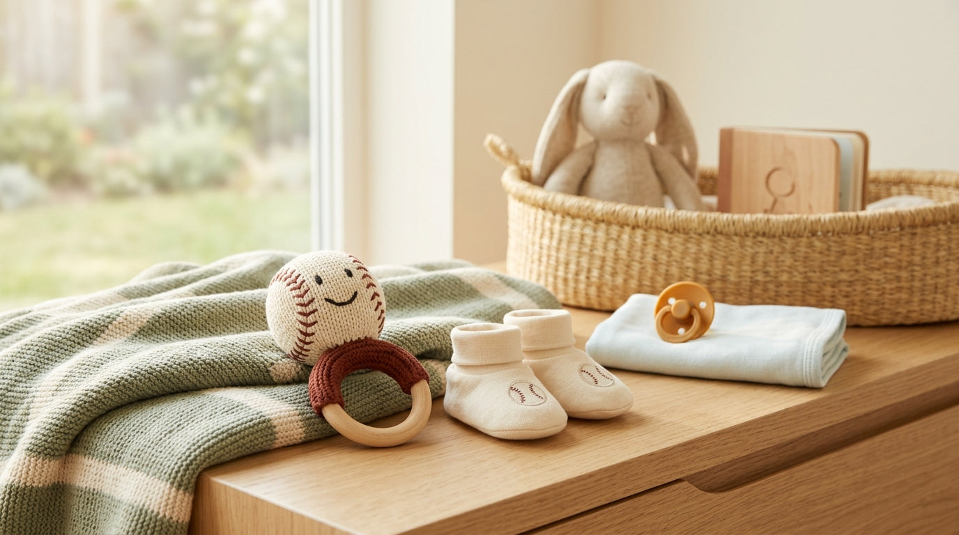 Wooden Kianao baby gym with leaf and moon hanging toys