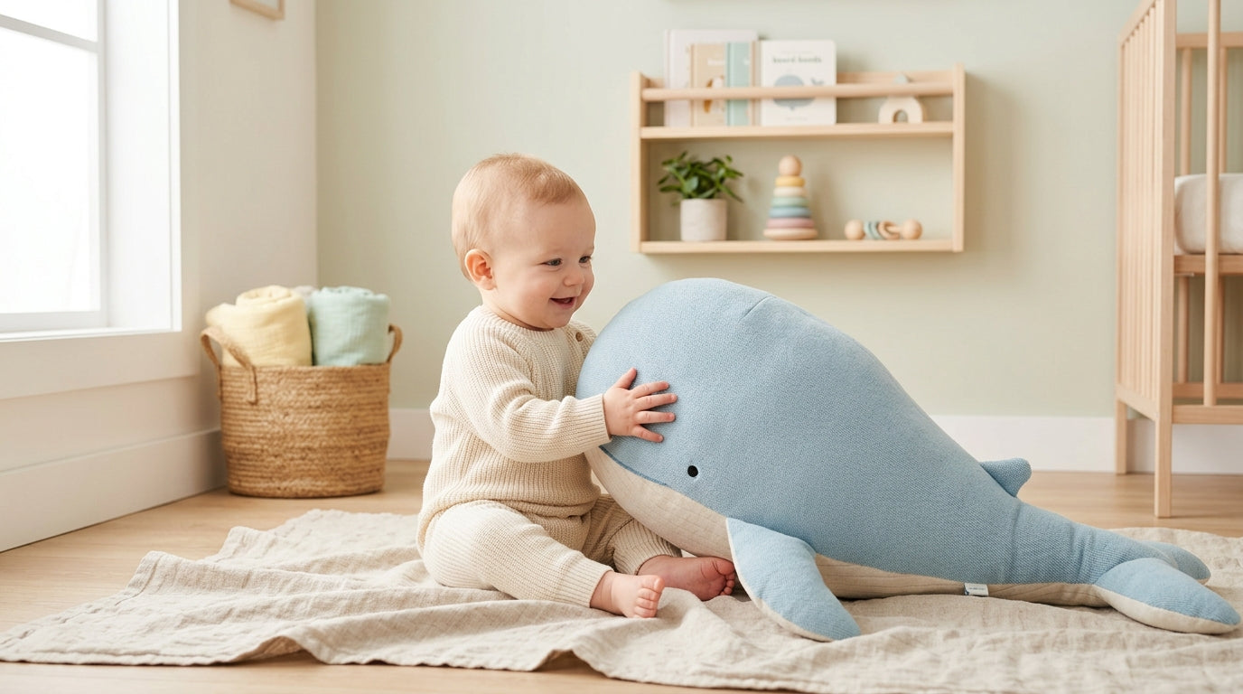 A clumsy oversized baby resembling the Baby Huey cartoon trope