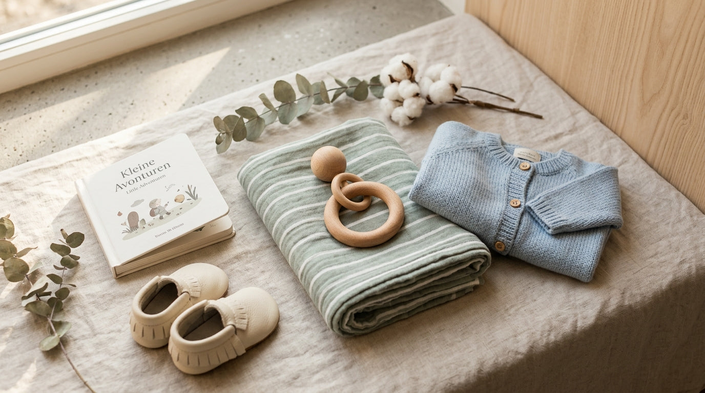 Priya sitting in a dimly lit Chicago nursery holding a sleeping infant