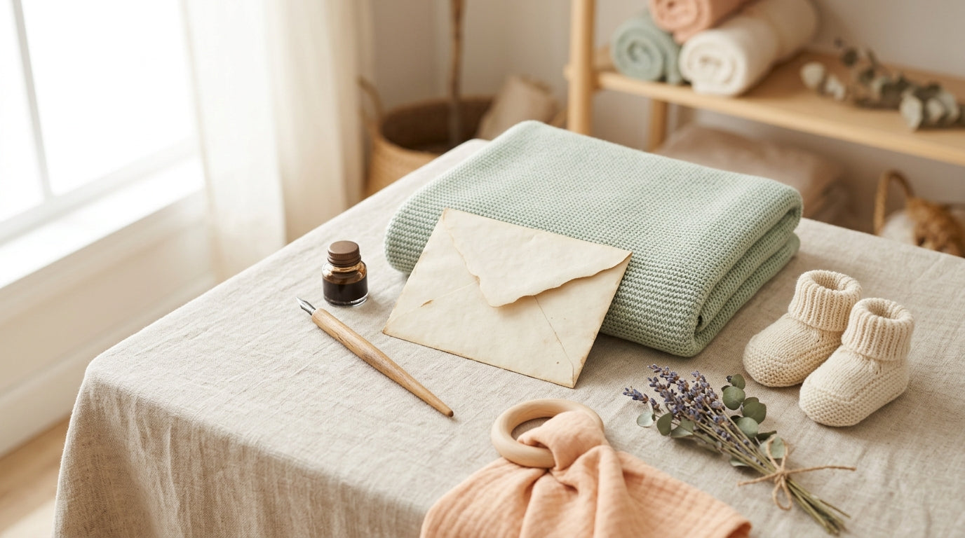 Exhausted dad staring at a spreadsheet of rare names while holding a teething twin