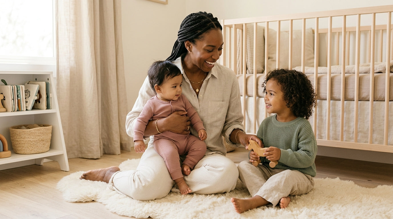 Rihanna and A$AP Rocky with their newborn baby girl in a vintage styled photo