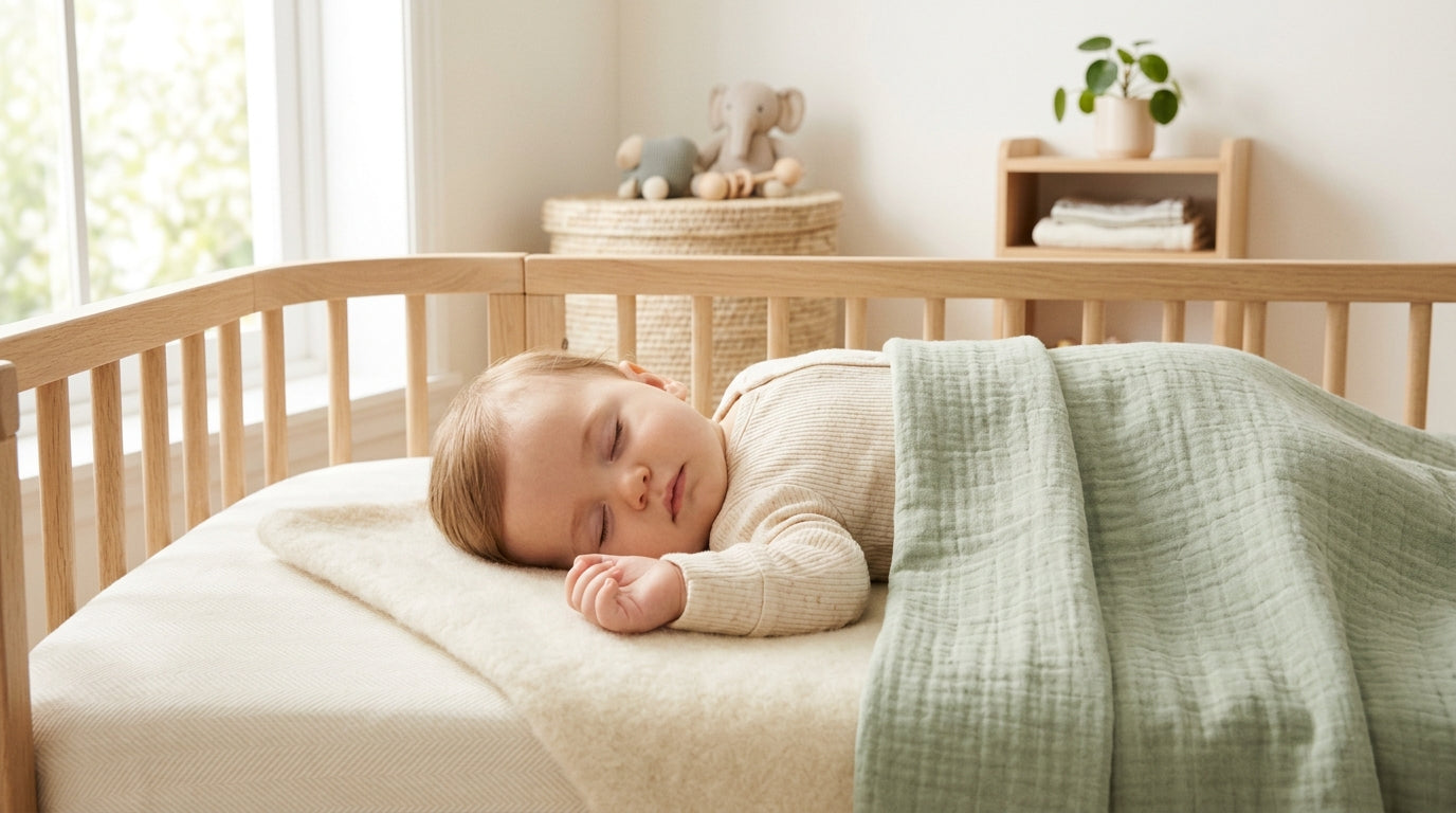 Dad holding baby looking at a pediatric clinic brochure about winter viruses