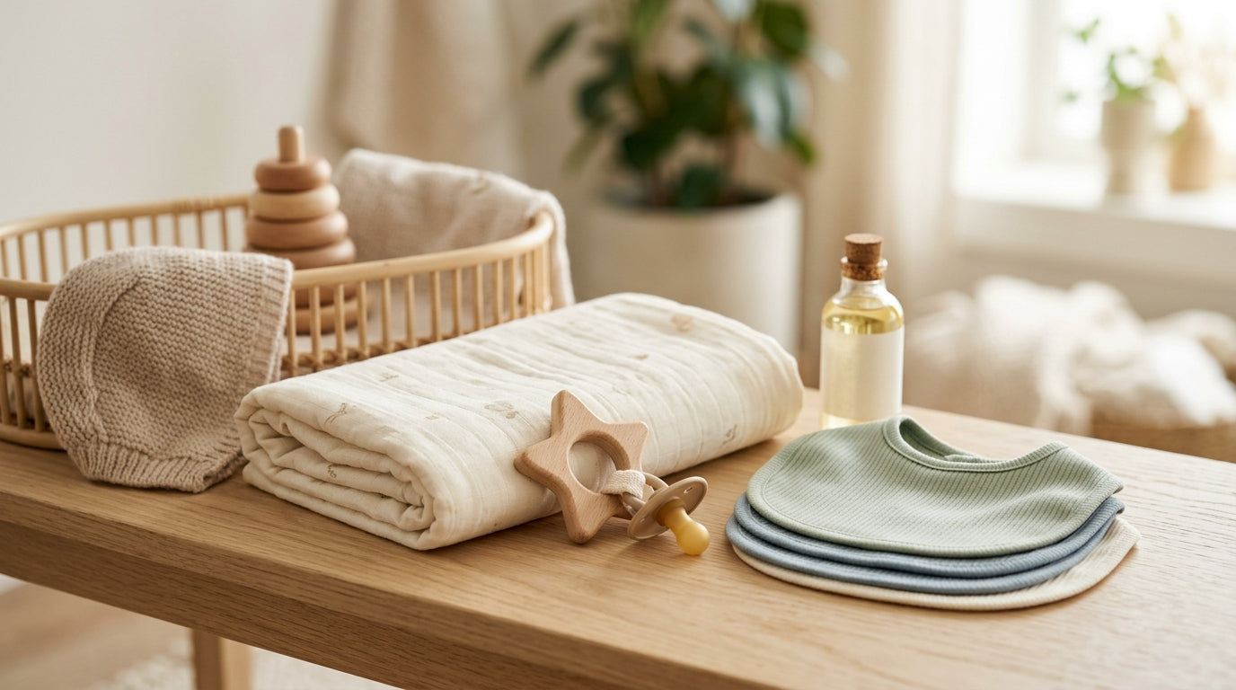 Priya sitting on nursery floor surrounded by empty registry boxes and breast pump parts.