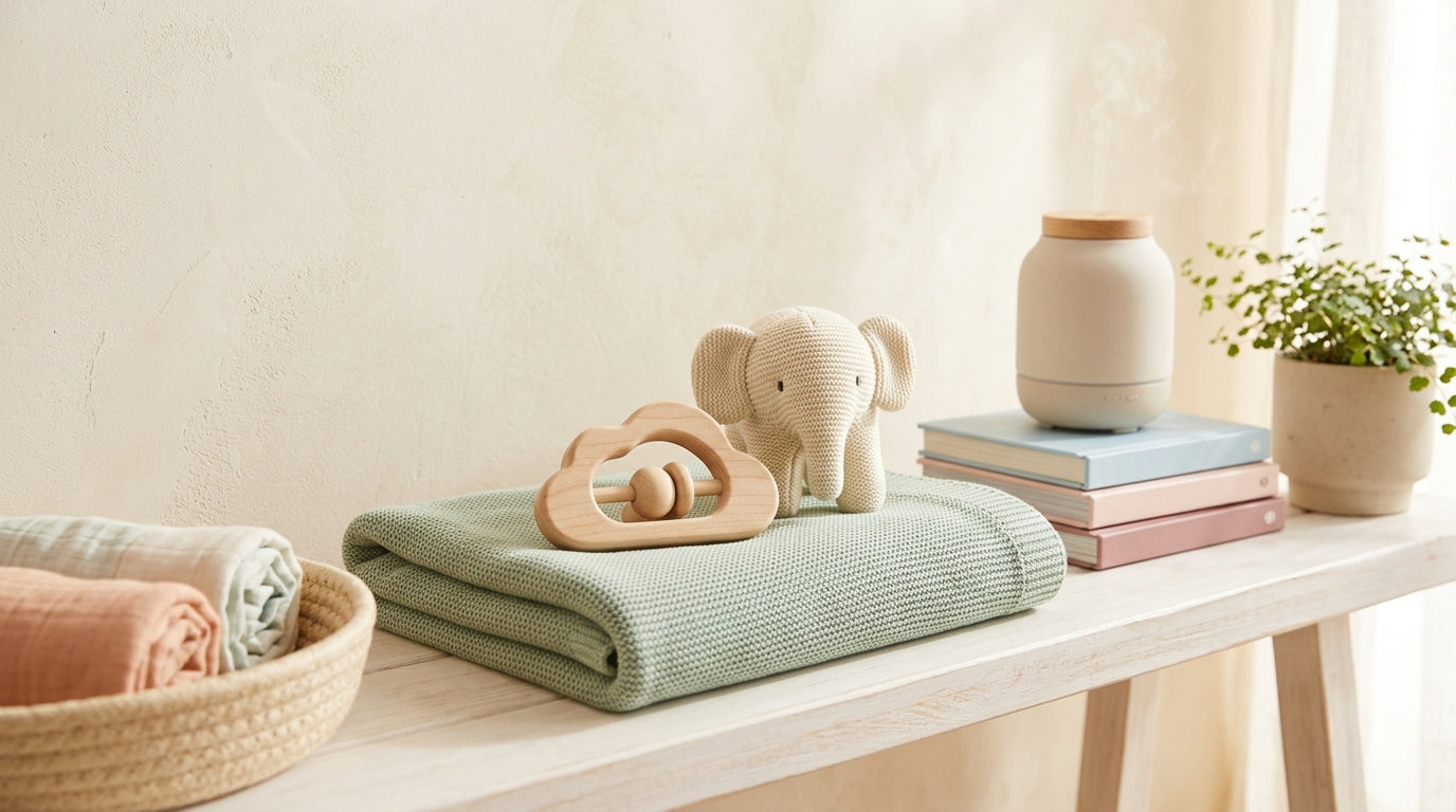 Priya analyzing the creepy robotic newborn on television