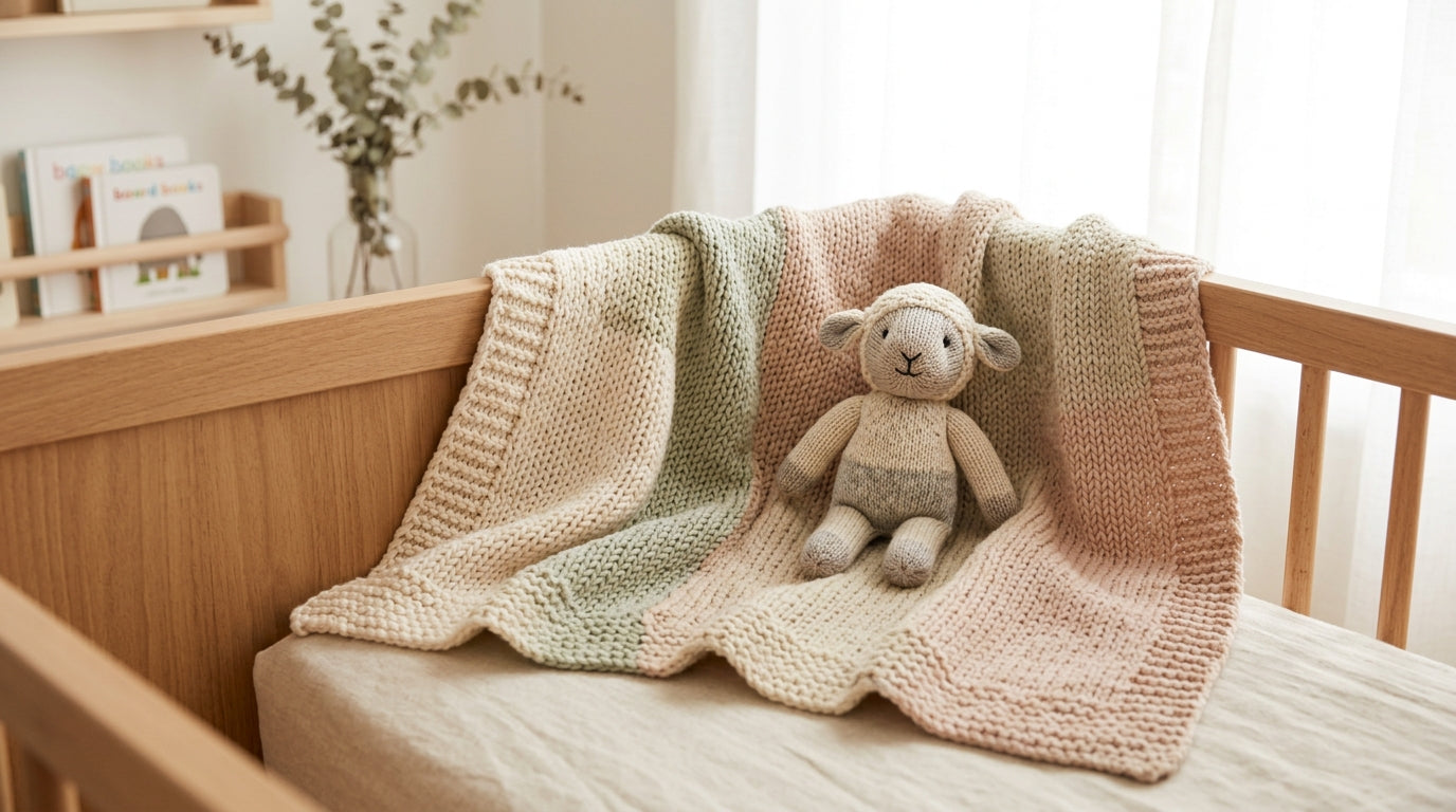 Exhausted mom holding a congested baby wrapped in a soft blanket while drinking coffee.