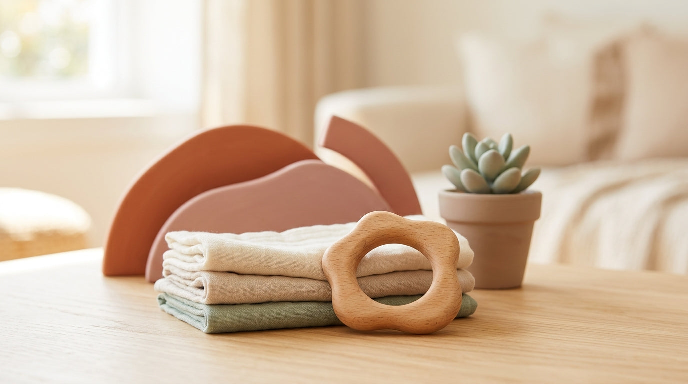 A confused dad looking at the back of a prenatal vitamin bottle in a grocery store.