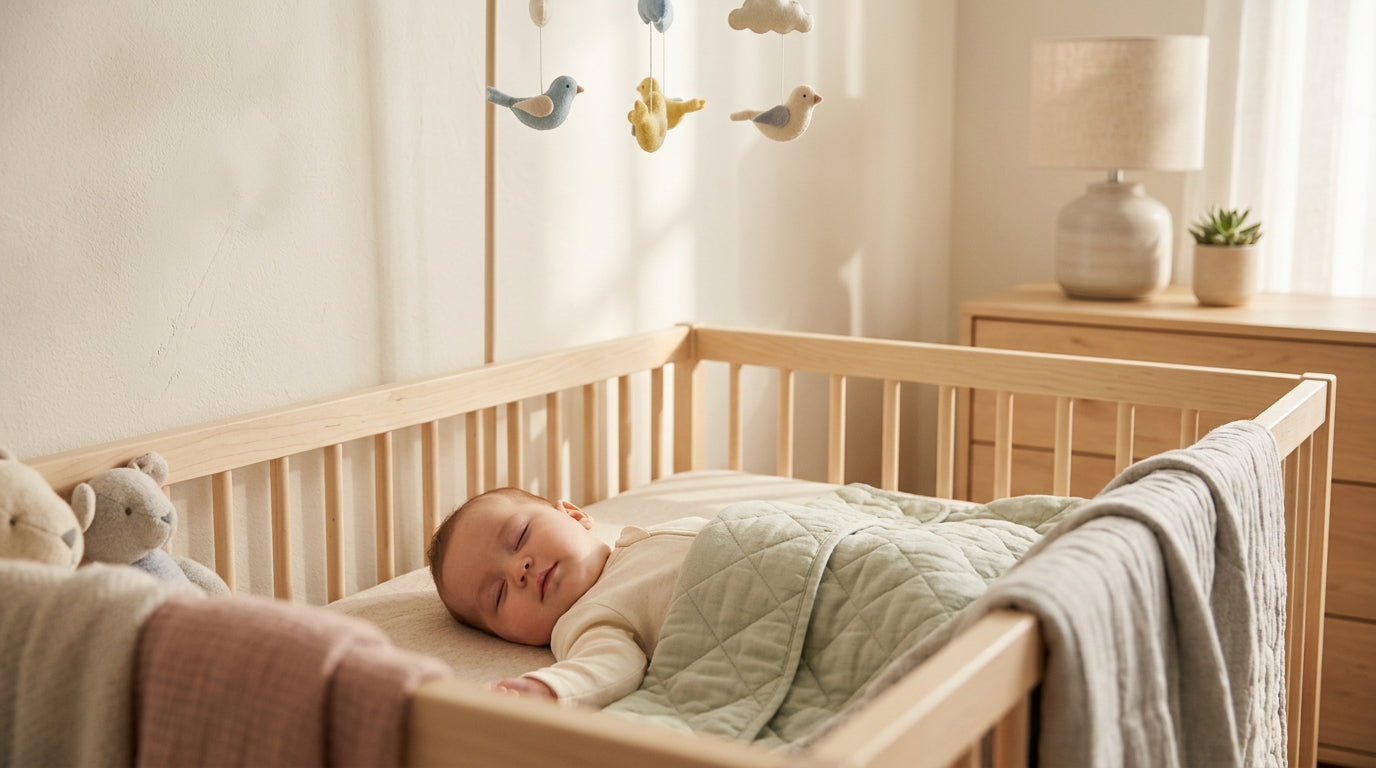 Stressed London dad holding twins while scrolling a smartphone in the dark
