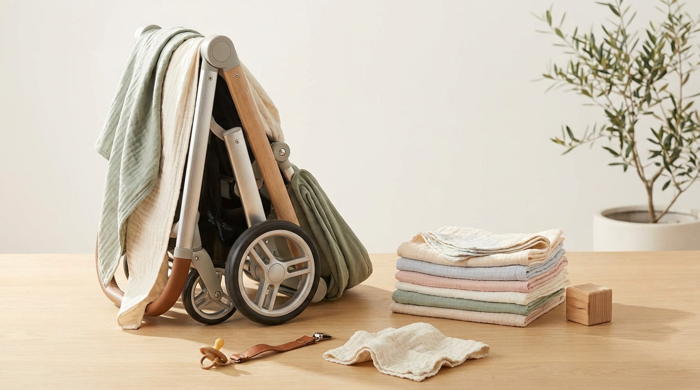 A heavily loaded stroller parked on a cracked Chicago sidewalk