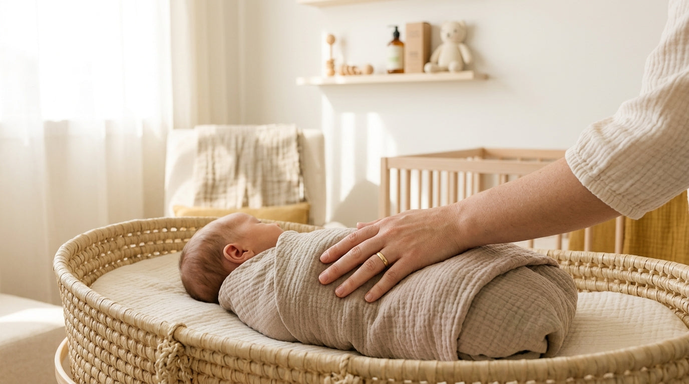 A pregnant couple looking at ultrasound photos together on a hospital monitor
