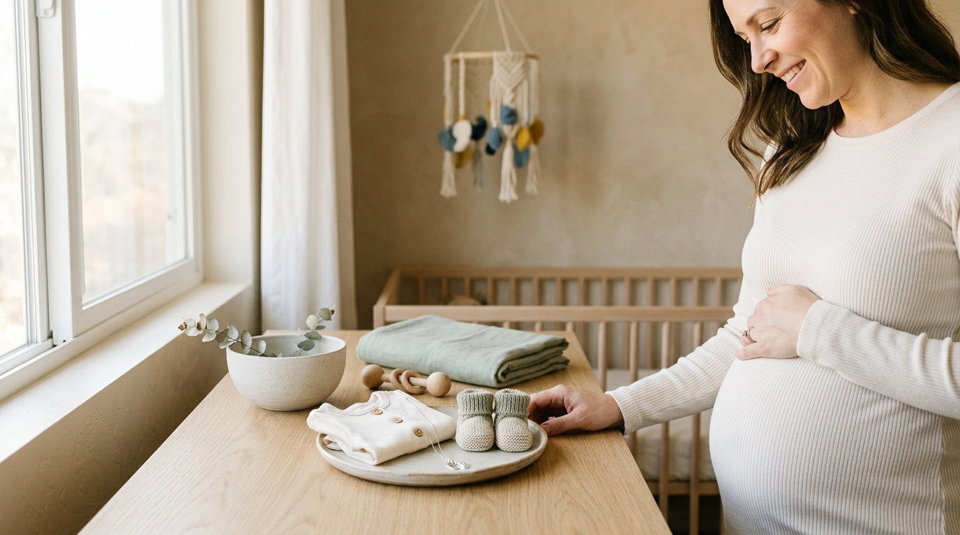 Ultrasound screen showing baby profile during anatomy scan