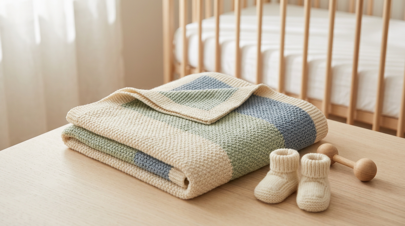 An exhausted dad trying to fold a massive baby blanket over a pram