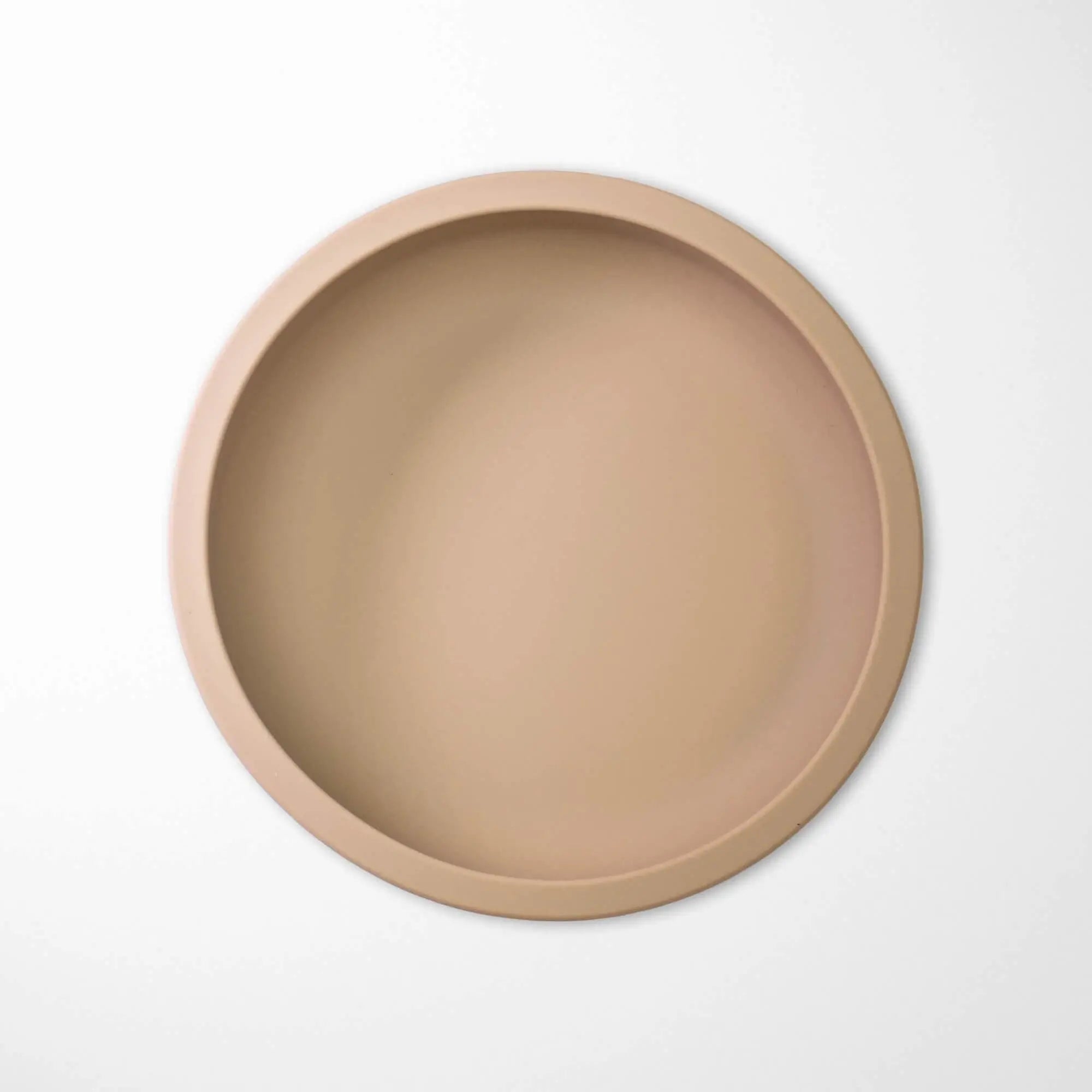 sand color baby suction bowl with smooth interior and strong grip base for mess-free feeding sessions