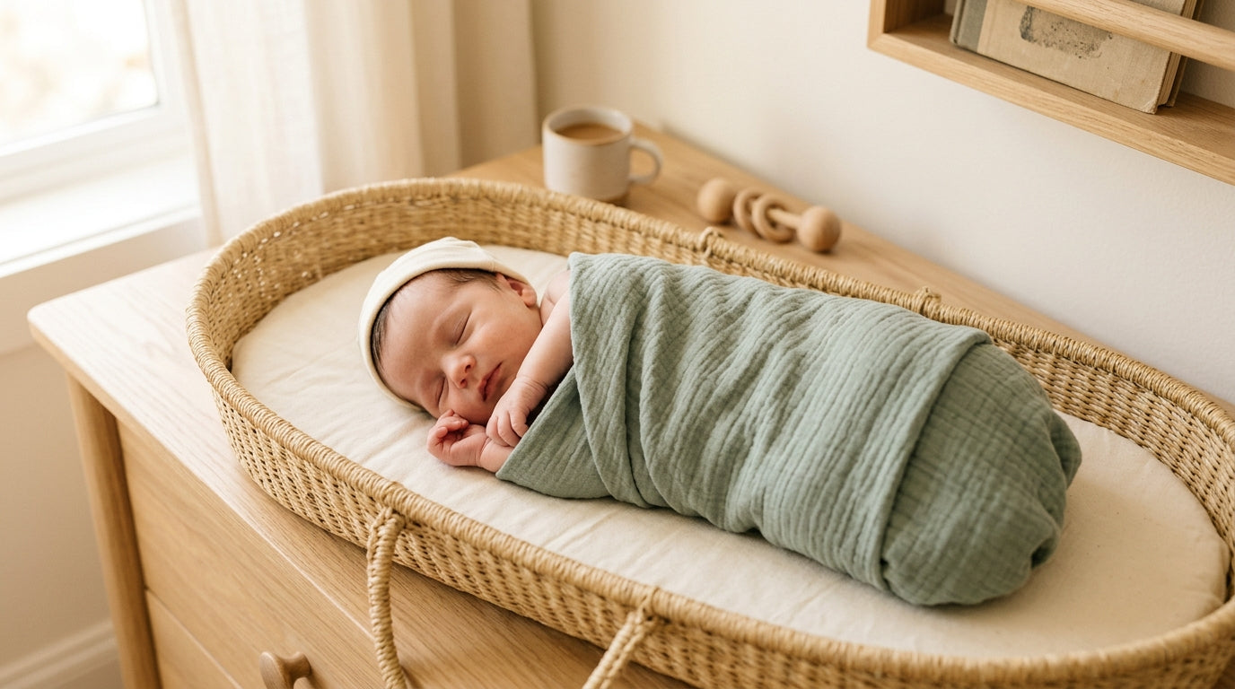 Tired mom researching vitamin k babies on her laptop late at night