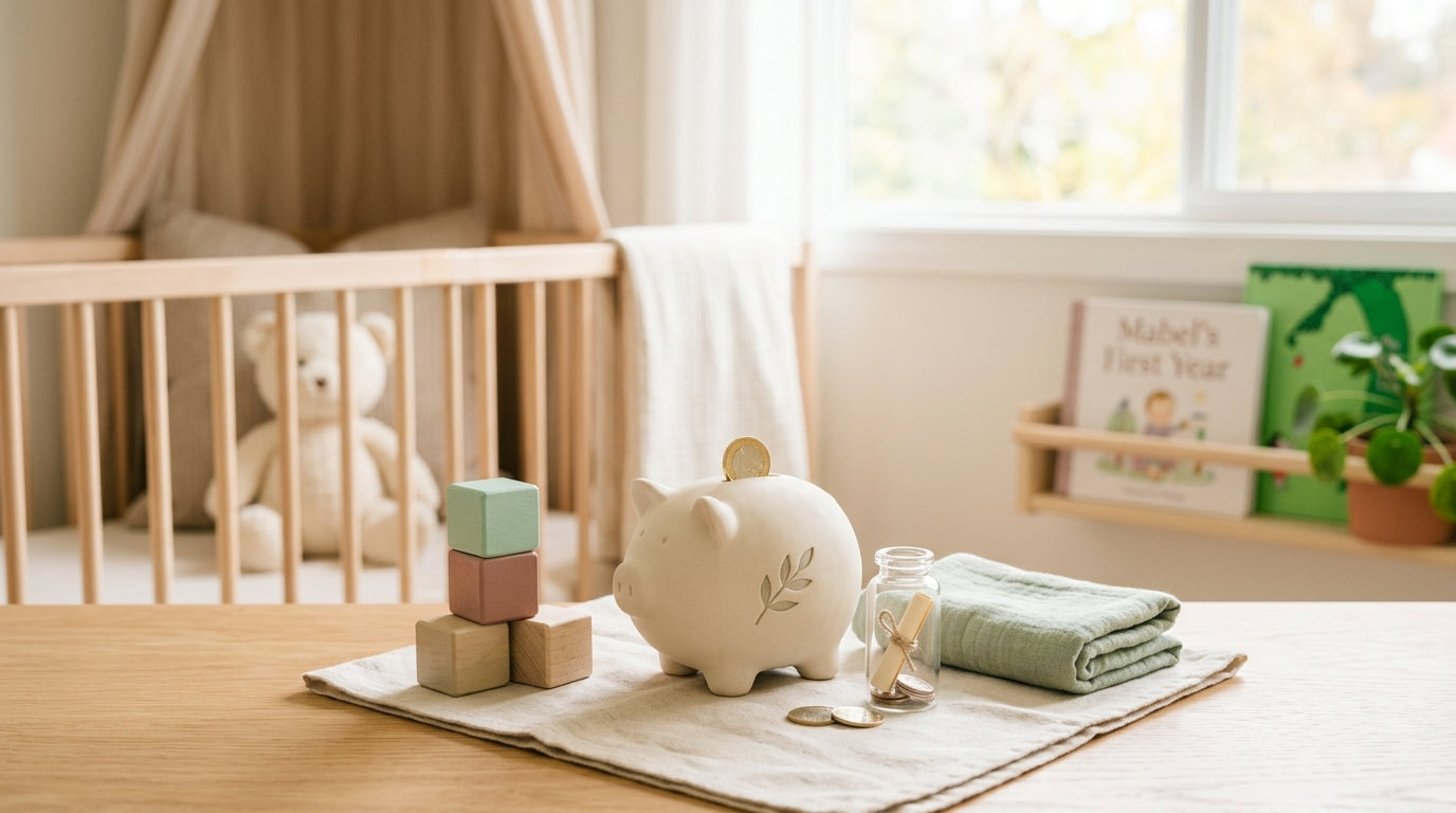 Jess sitting at a rural Texas kitchen table surrounded by messy legal paperwork and baby toys