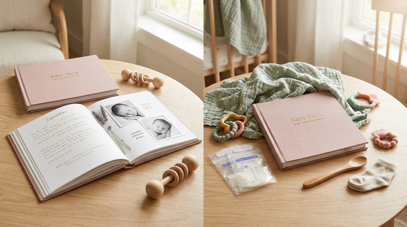 A heavily chewed cardboard book sitting next to a half-empty cup of cold coffee