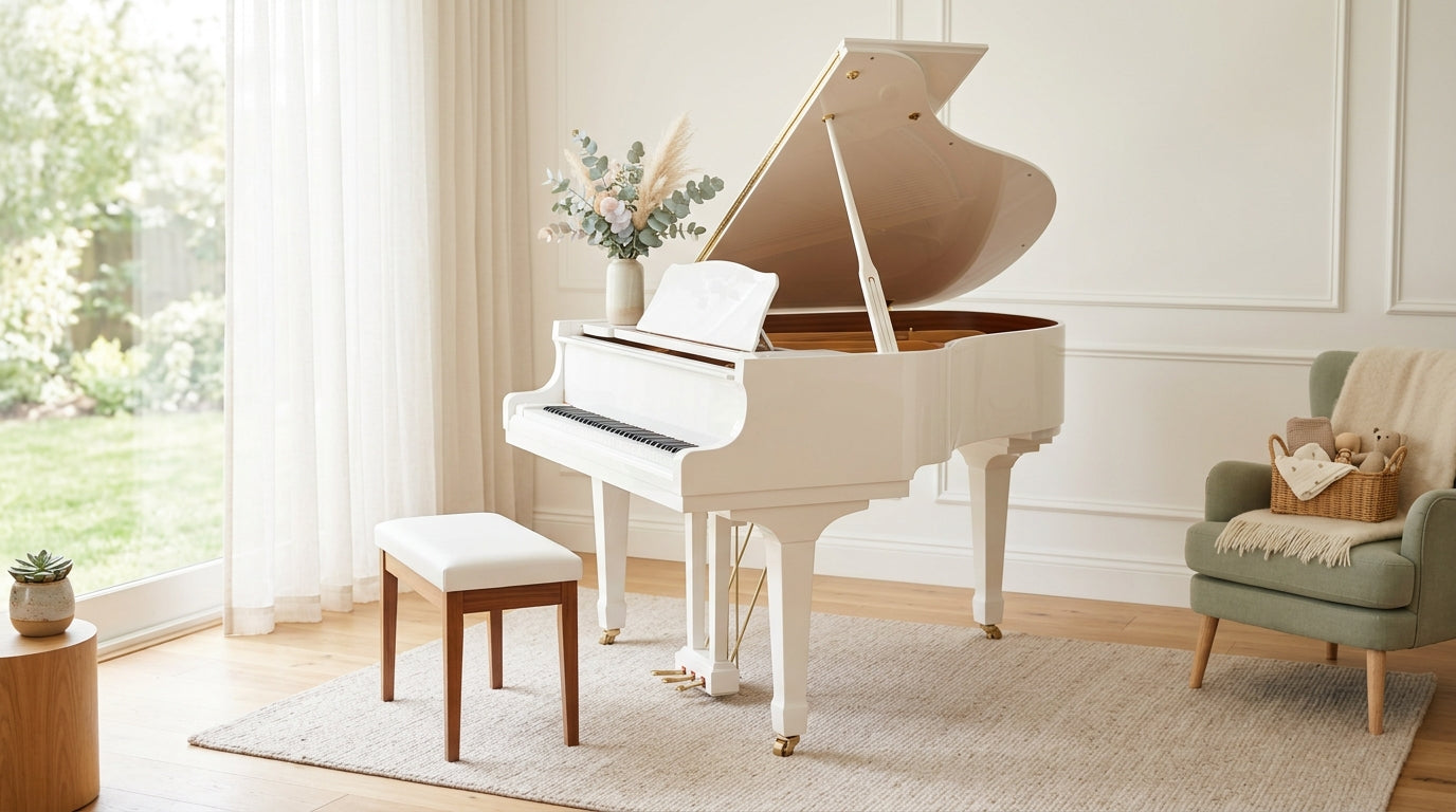 First-time dad mapping out floor dimensions with painter's tape