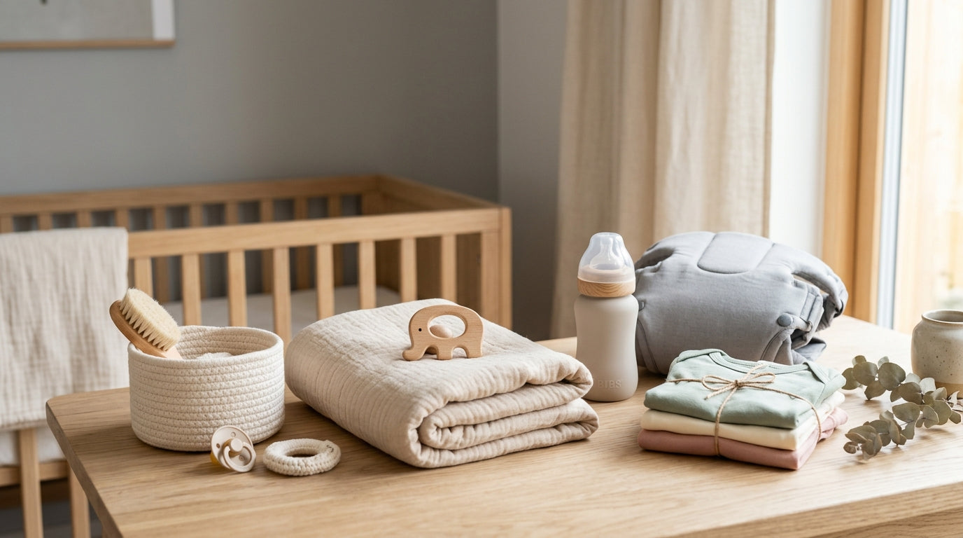 Clueless software engineer dad looking at baby registry must haves on dual monitors