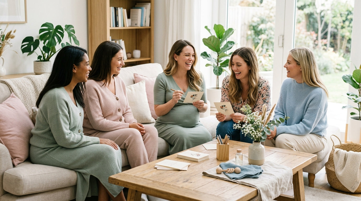 A dad looking confused while holding a tiny nappy and a blindfold.