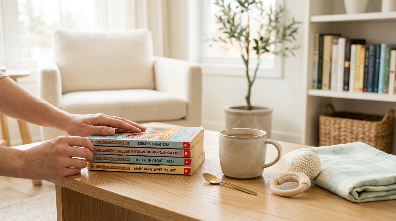 Dad staring blankly at television while twin toddlers destroy the living room