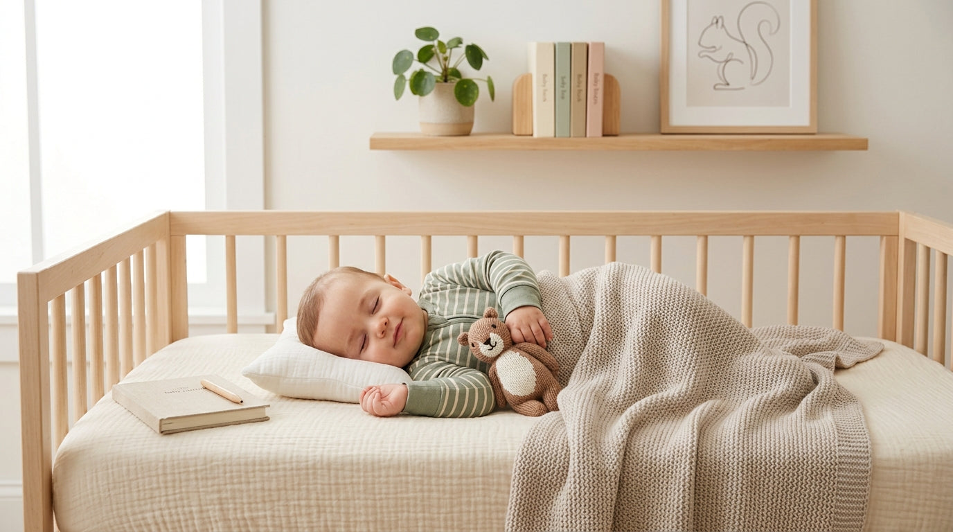 Toddler girl standing on a kitchen island while exhausted mom drops coffee mug