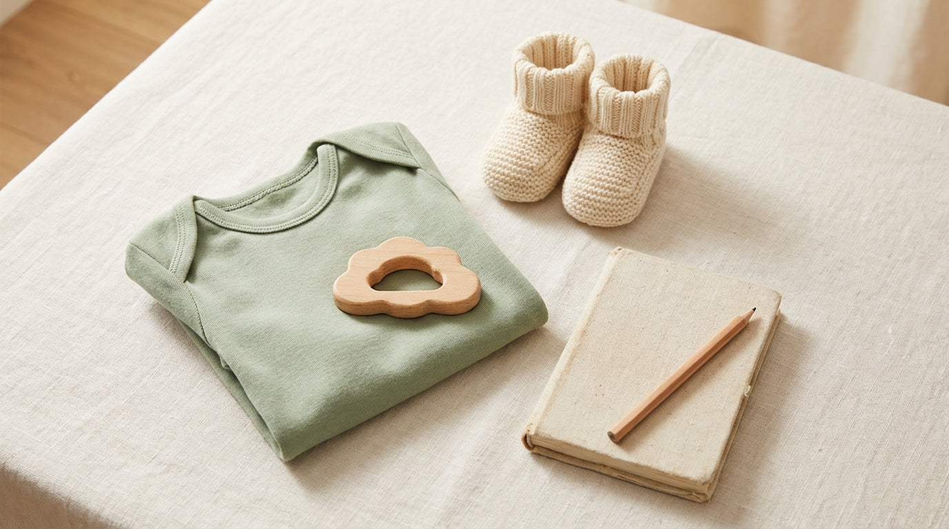 Tired dad trying to figure out how to put a baby onesie on his infant