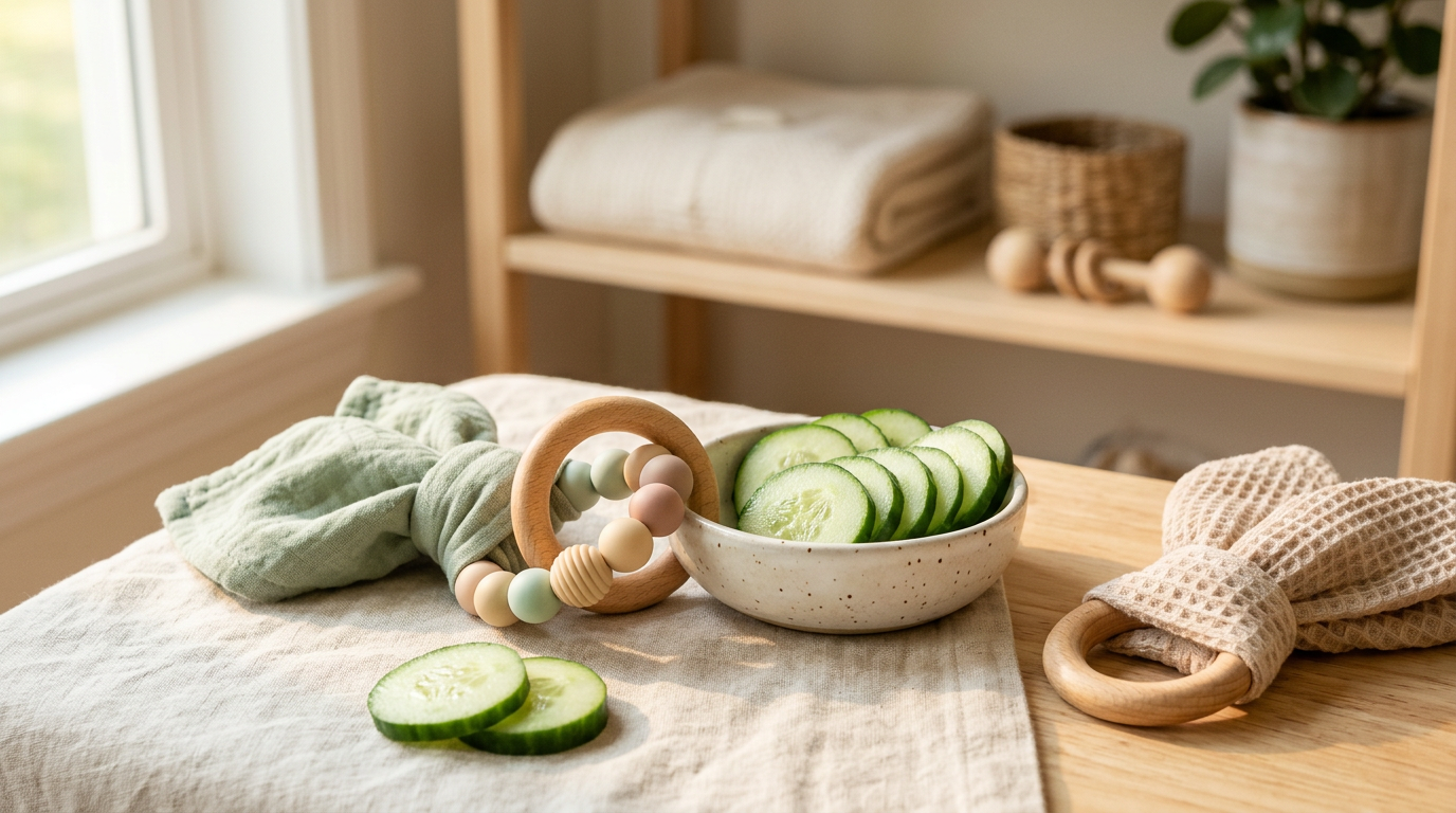 A dad overanalyzing the exact thickness of a vegetable spear for his baby