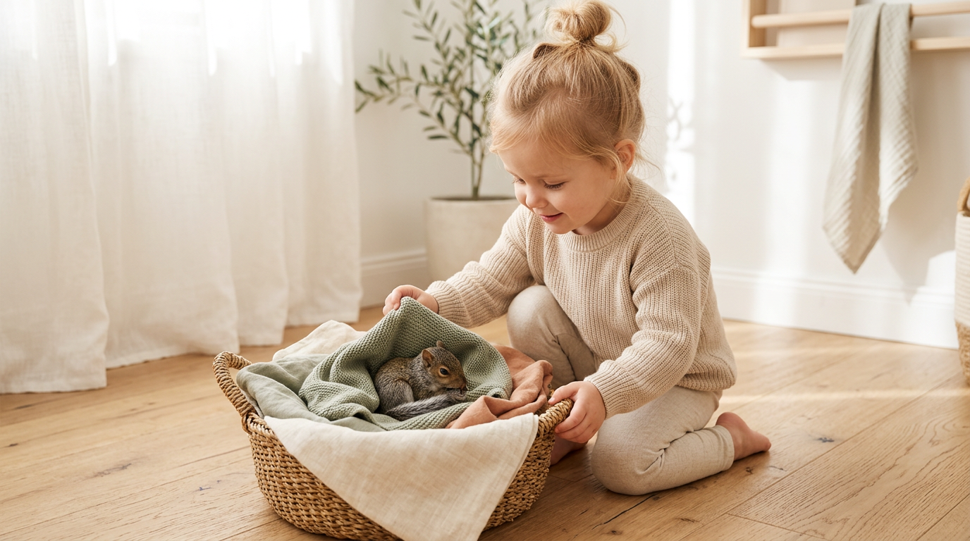 A cardboard box tied to an oak tree in a Texas backyard
