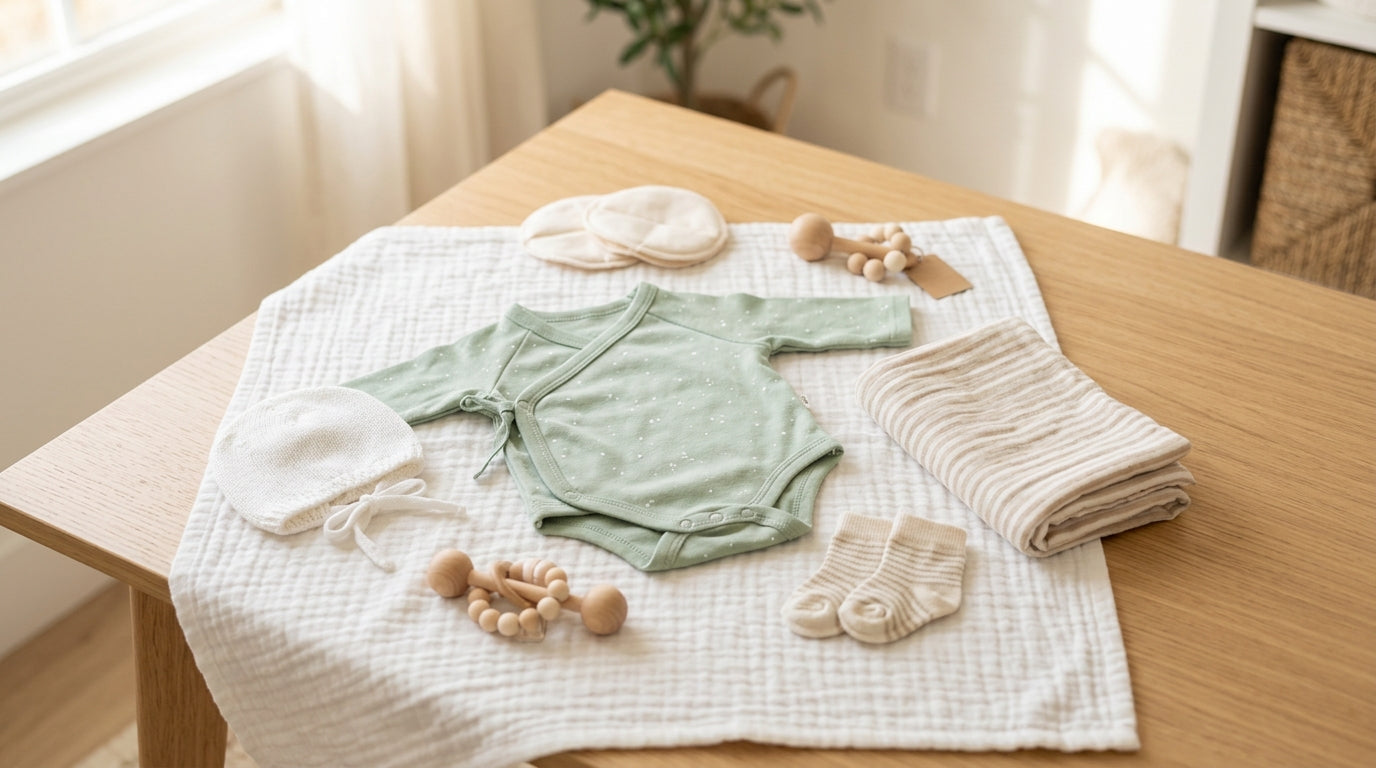 Dad holding a tiny organic cotton sleep suit next to NICU monitors