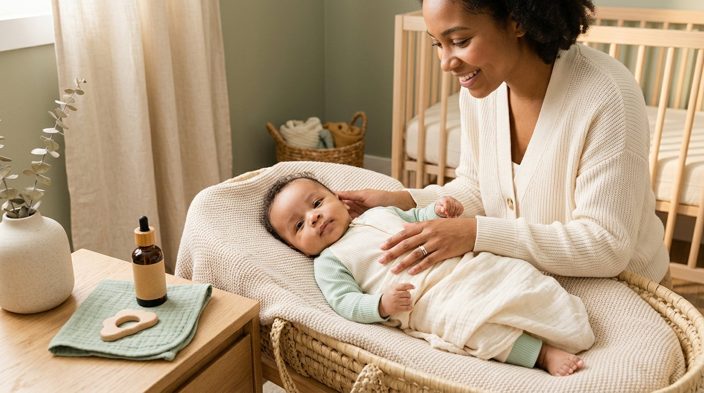 Pediatric nurse mom showing realistic baby gas relief techniques.