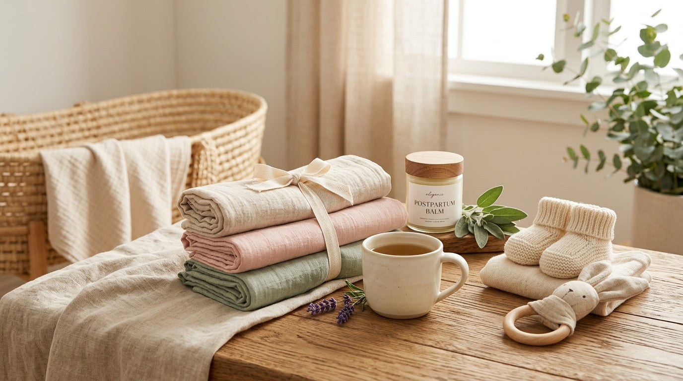 Tired mom holding a coffee mug and staring into the distance