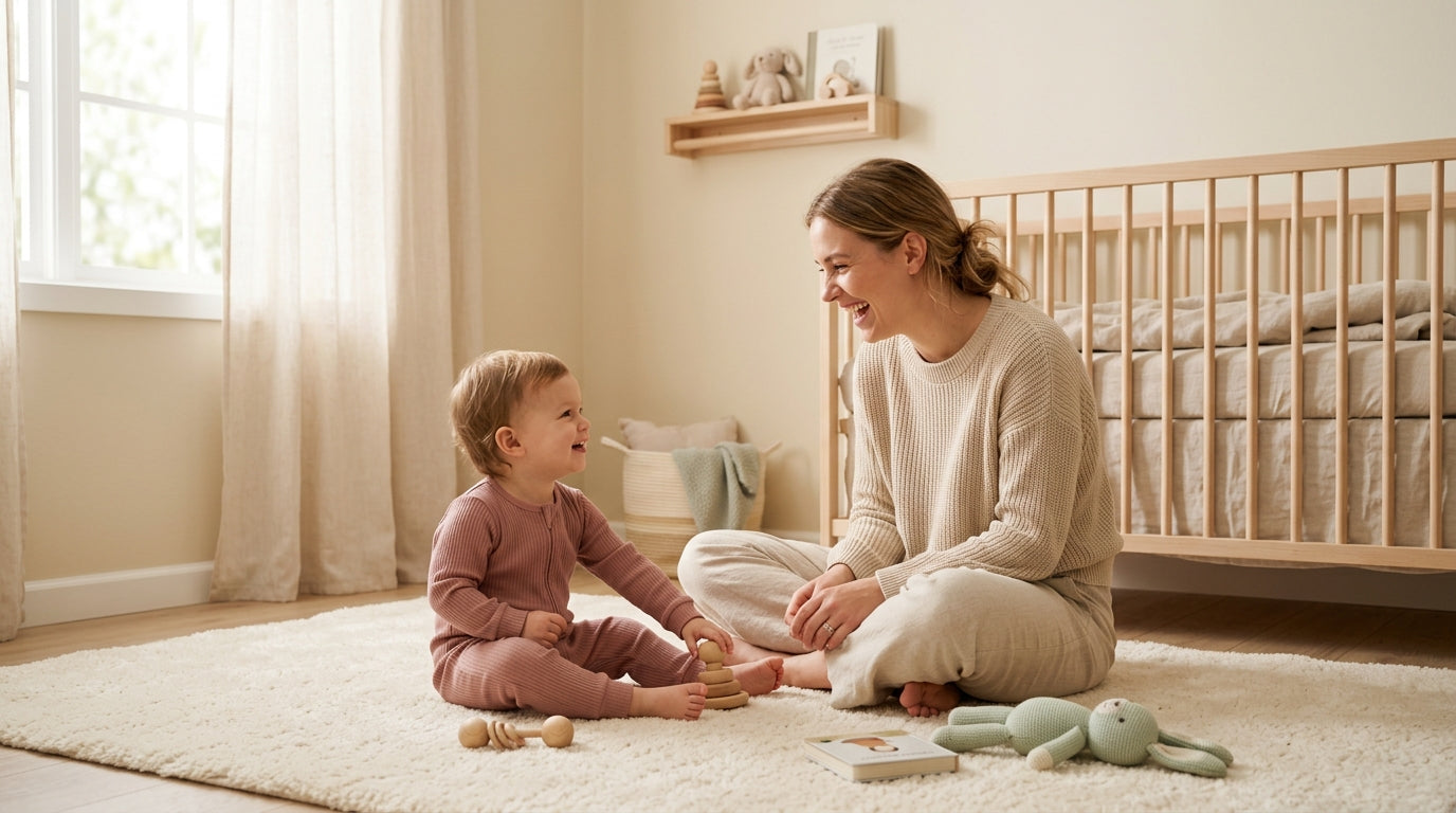 Confused dad looking at a smartphone while twins do a weird zombie dance
