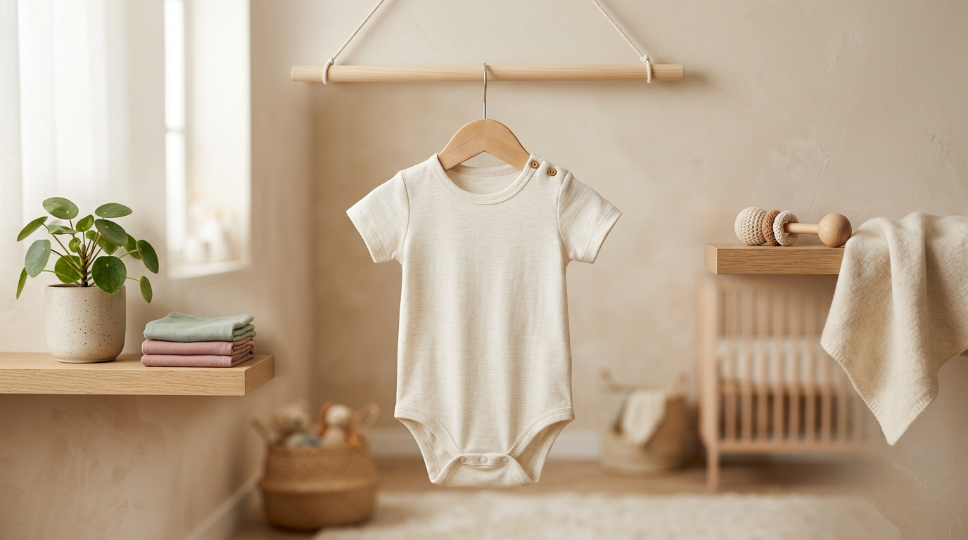 Two toddlers wrapped in a colorful leaf pattern bamboo blanket on a grey rug