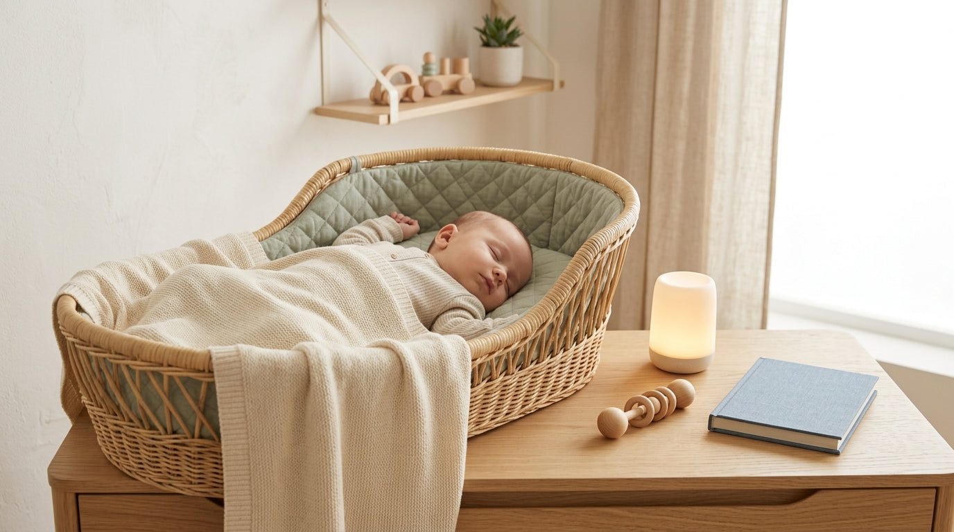 Pregnant mother resting on a support pillow while holding her abdomen