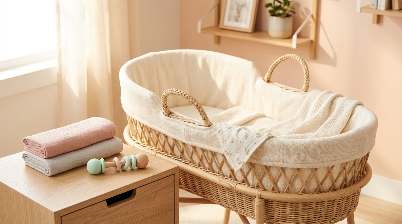 Confused dad holding a smartphone while twin babies chew on a wooden toy